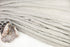Heather Light Gray Narrow Stripe Knit Jersey Fabric by the yard Made in Italy